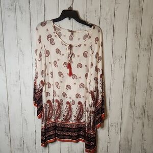 🎅Soiree Bohemian Paisley Women's Tunic Top 1X